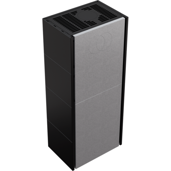 Kamin SIMPLE 8 links Holzofen mit Stahlgehäuse BOX - schwarz 187,4x78,7x54,7 cm